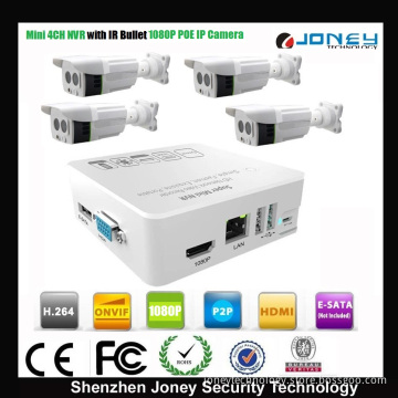 4 Channel NVR Kit 1080P Onvif Poe Mini NVR Kit 4CH